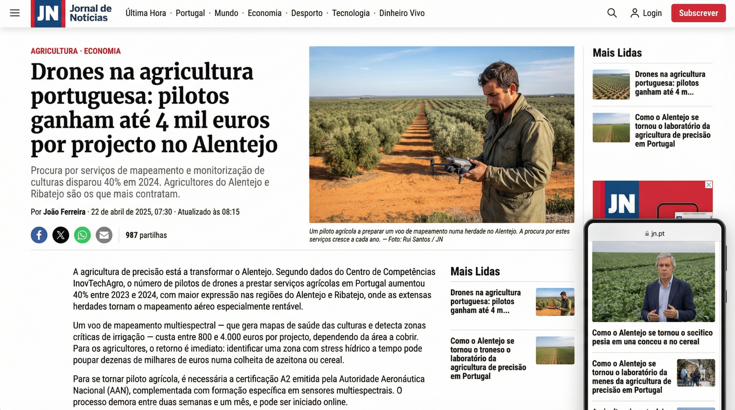 Drones na agricultura