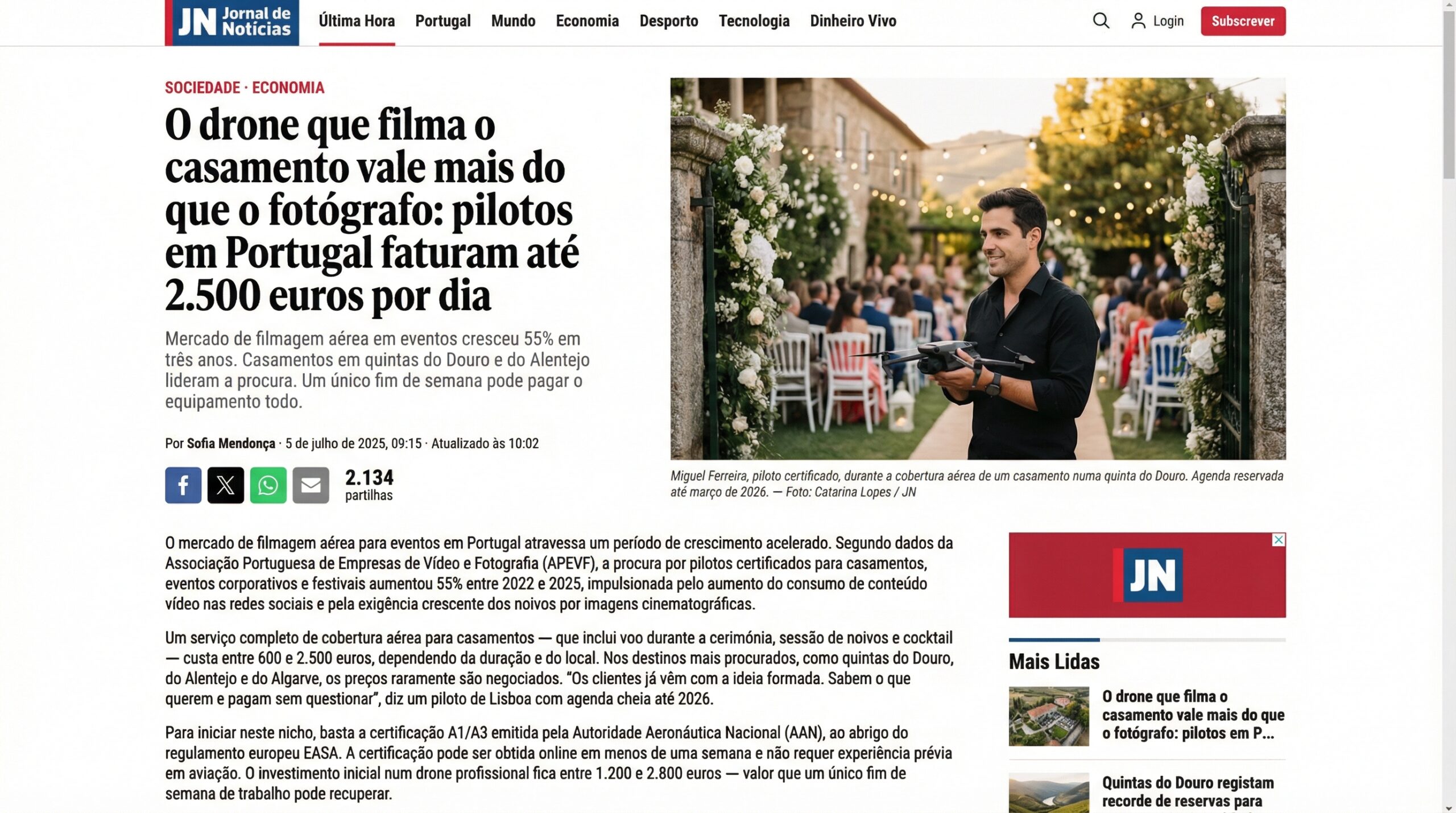 Drones em eventos